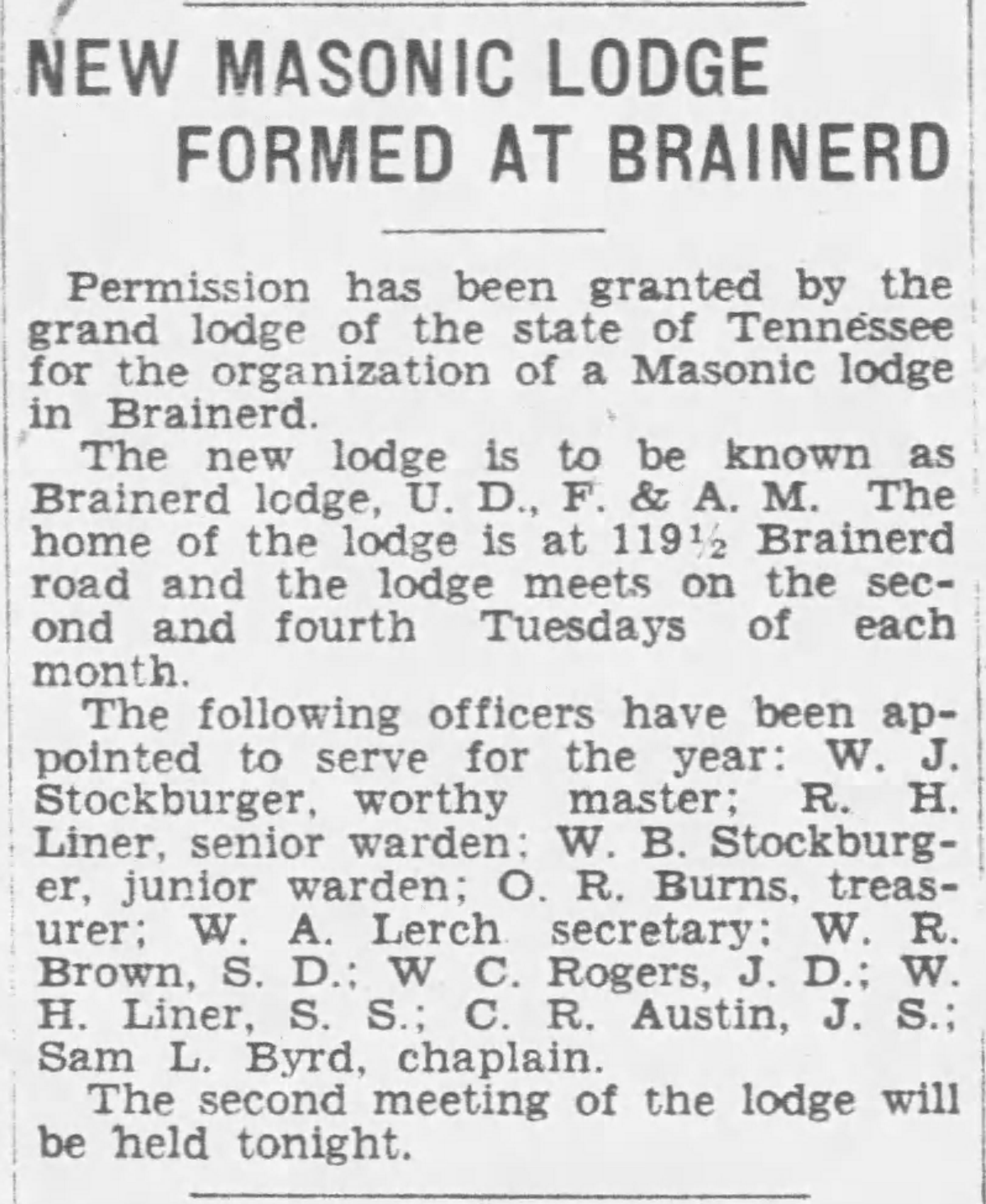 Chattanooga Daily Times article from February 26, 1929